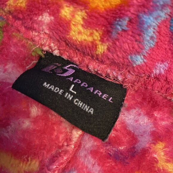 i5 Apparel Fuzzy Pink Bowl Pajama Bottoms Pockets Size Large Womens - Picture 4 of 5